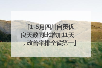1-5月四川自贡优良天数同比增加11天，改善率排全省第一