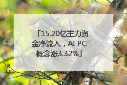 15.20亿主力资金净流入，AI PC概念涨3.32%