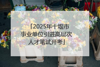 2025年十堰市事业单位引进高层次人才笔试开考