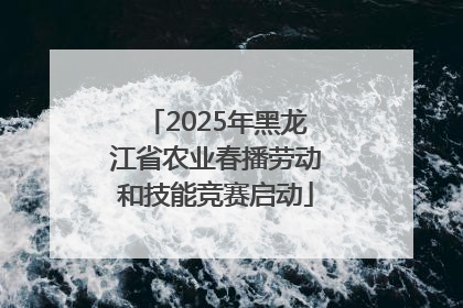 2025年黑龙江省农业春播劳动和技能竞赛启动
