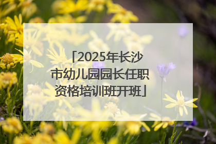 2025年长沙市幼儿园园长任职资格培训班开班