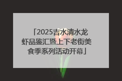 2025吉水清水龙虾品鉴汇暨上下老街美食季系列活动开幕