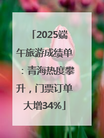 2025端午旅游成绩单：青海热度攀升，门票订单大增34%