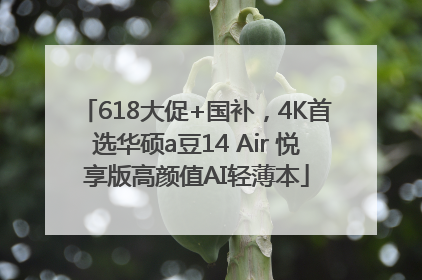 618大促+国补，4K首选华硕a豆14 Air 悦享版高颜值AI轻薄本
